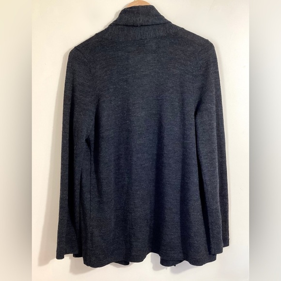 GAP Ultrasoft 100% Wool Open Front Cardigan Gray Size M Classic Minimal Capsule - Picture 6 of 13